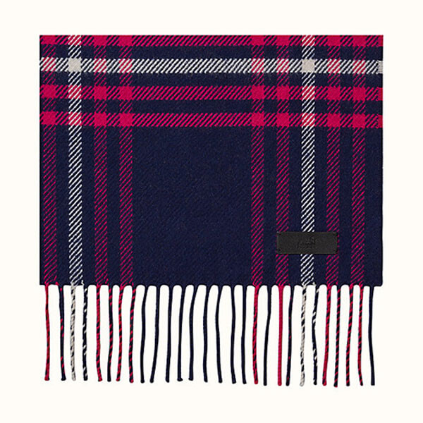 エルメス★Blanket Check Scarf ★ カシミヤマフラー H259031S