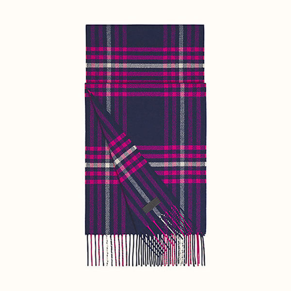 エルメス★Blanket Check Scarf ★ カシミヤマフラー H259031S