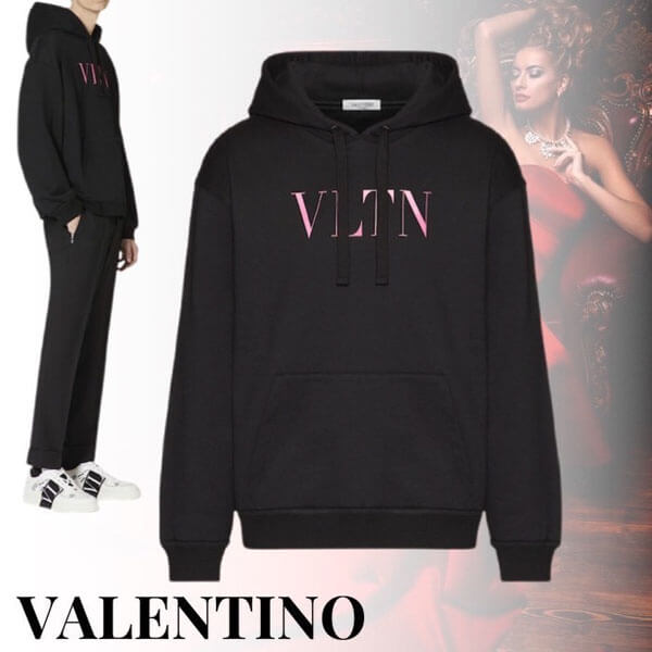 【完売必至】20FW【VALENTINO】VLTN フード付き スウェット スウェットシャツ UV3MF14F3TVMM8