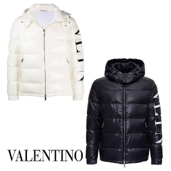 【送料込】VALENTINO VLTN ダウンジャケット 黒/白 2色 UV0CNA316SM0NI