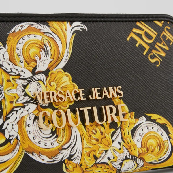 ヴェルサーチ Jeans Couture☆ジップアラウンド ロゴ 長財布