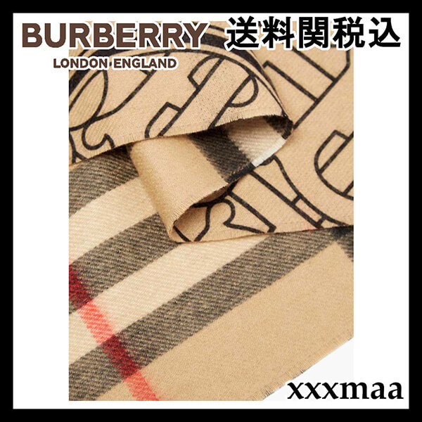 BURBERRY*バーバリー  リバーシブル カシミアスカーフ