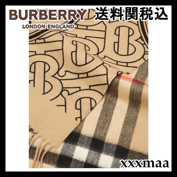 BURBERRY*バーバリー  リバーシブル カシミアスカーフ