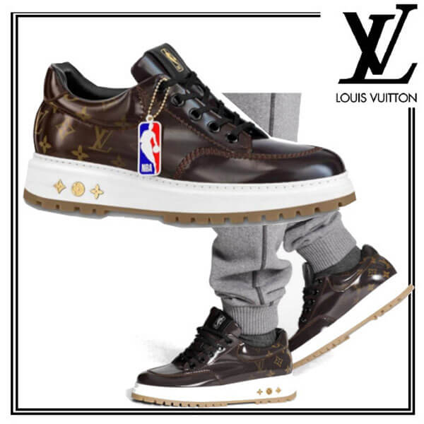 ルイヴィトン*新作*LV x NBA*DERBY ダービーシューズ ブラウン 1A8FU1