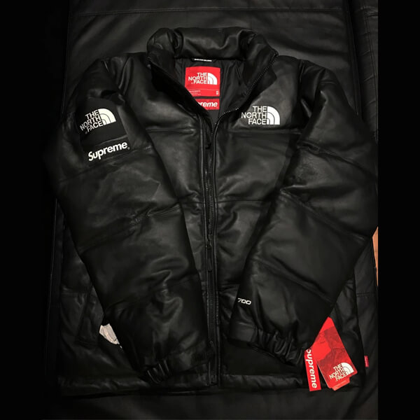 ノースフェイス シュプリーム 偽物 シュプリーム The North Face Leather Nuptse Jacket