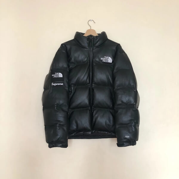 ノースフェイス シュプリーム 偽物 シュプリーム The North Face Leather Nuptse Jacket