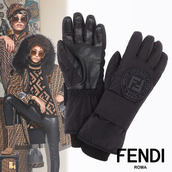 フェンディ SKI GLOVES テックナイロン スキーグローブ FAD029AEQJF0GME