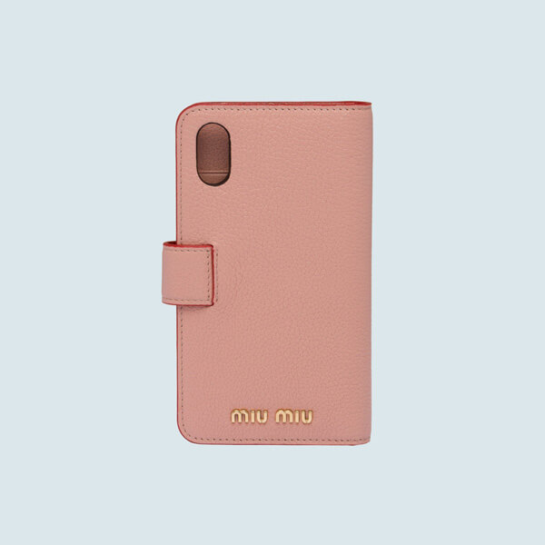 ミュウミュウ iphoneケース コピー Miu Miu 手帳タイプ iPhone X/XS対応ケース