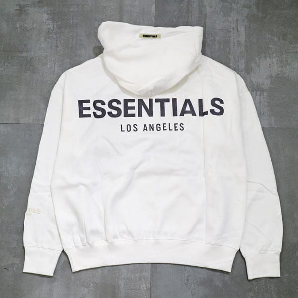 限定！エッセンシャルズ ロサンゼルス 偽物 LAFear of God Essentials Pullover Hoodie リフレクターロゴ