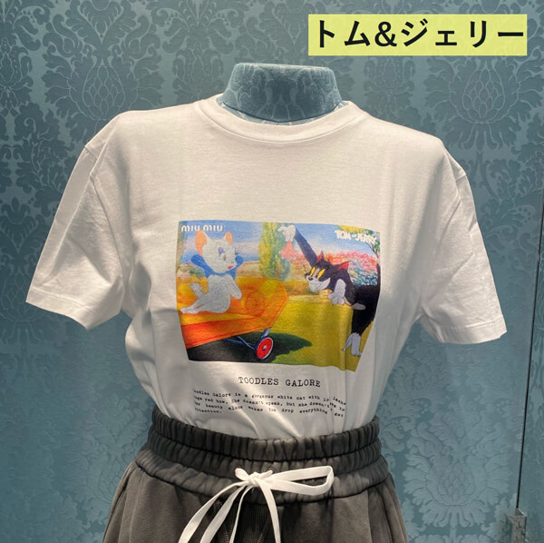 ☆限定品☆【ミュウミュウ】コラボ Tシャツ  猫& 映画/アニメ コピー