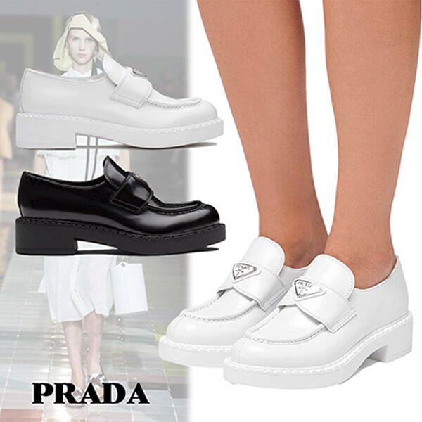 新作！PRADA☆ブラッシュドレザーローファー  コピー1D246M_B4L_F0009_F_050