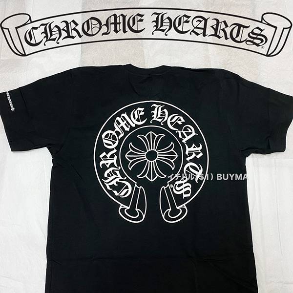 クロムハーツ Tシャツ CH Horseshoe Tee Black 偽物