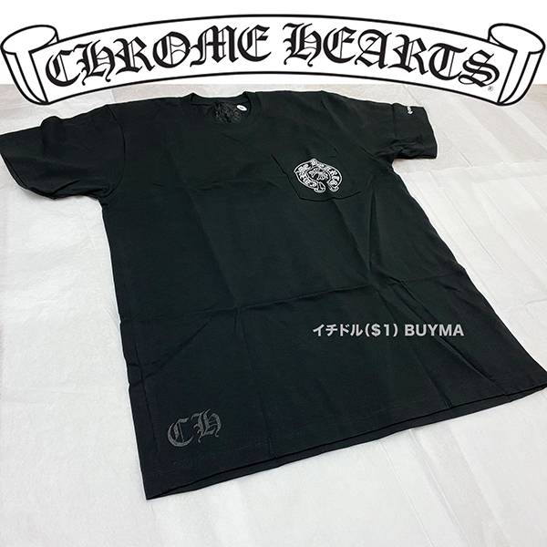 クロムハーツ Tシャツ CH Horseshoe Tee Black 偽物