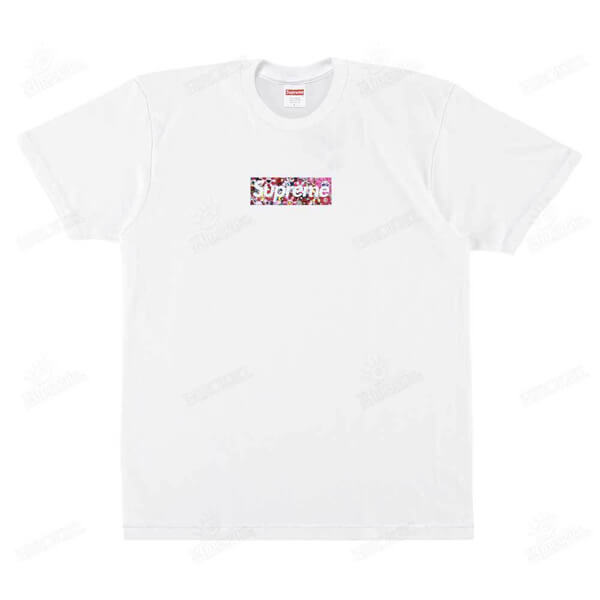 20SS /シュプリーム コピーTakashi Murakami COVID-19 Relief Box Logo Tee