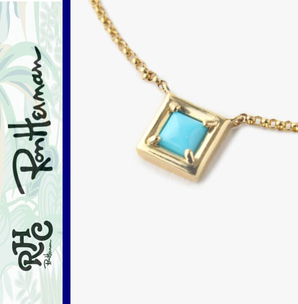 ロンハーマン BETTINA JAVAHERI♡偽物 Carree Bezel Turquoise Necklace 9911700737