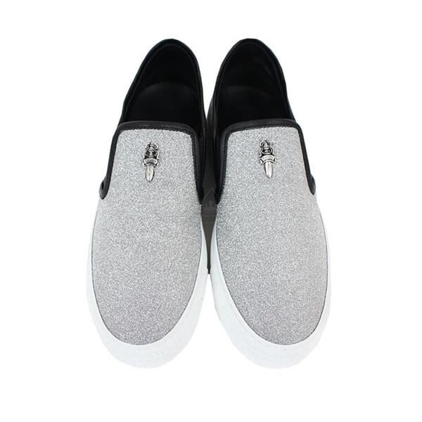 クロムハーツ 偽物★CH Slip On Dagger Metallic Silver CH+