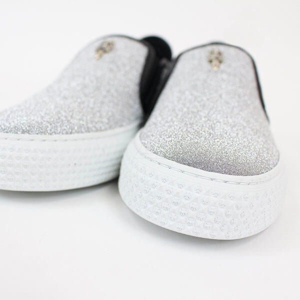 クロムハーツ 偽物★CH Slip On Dagger Metallic Silver CH+