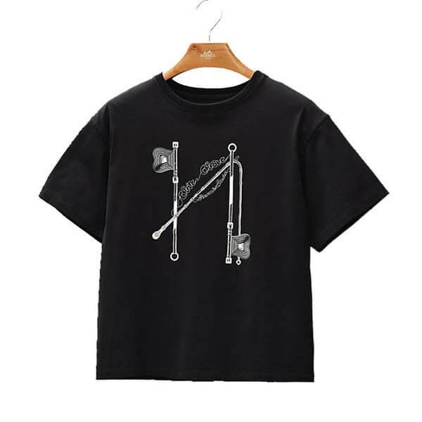 エルメス 2021新作 プレ Clic Clac プリント マキシTシャツ