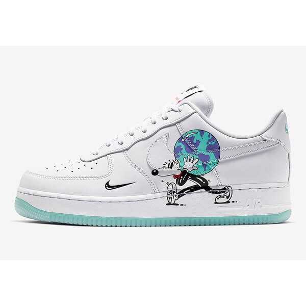 入手困難コラボ！Nike Air Force 1 Flyleather Steve Harrington Earth Day 偽物 CI5545 100