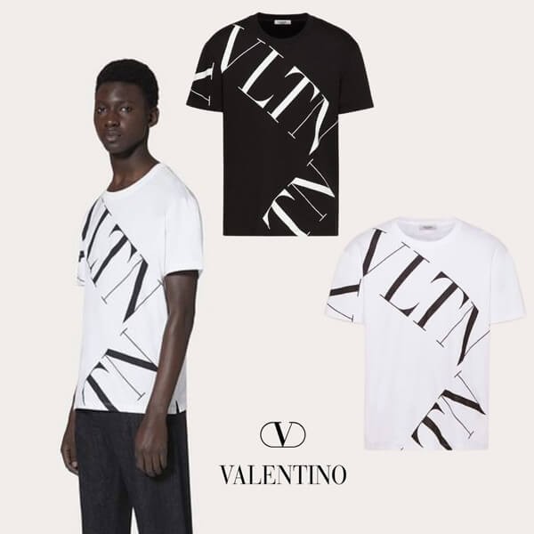 VALENTINO『vltn tシャツ コピー』 マクログリッド 2色☆関税込★