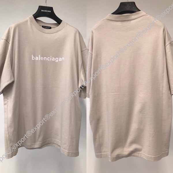 バレンシアガ メンズロゴオーバーサイズTシャツ偽物