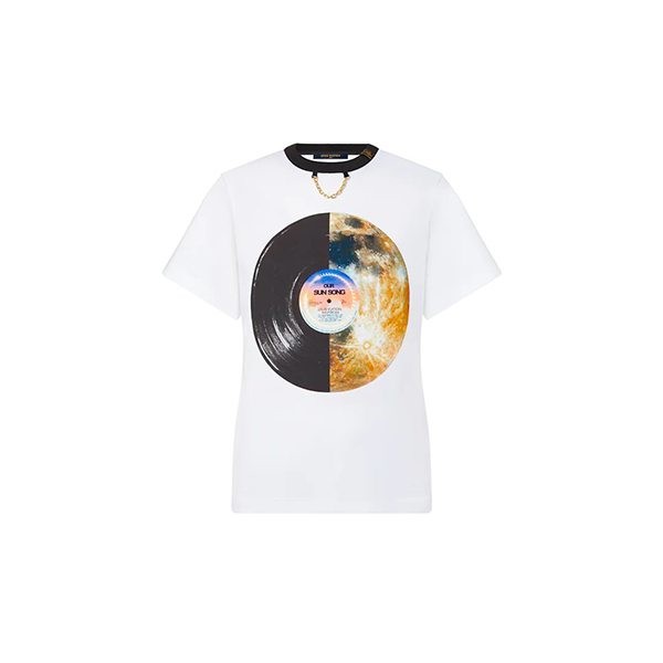 ユニークな ルイヴィトン Tシャツ SUN SONG T-SHIRT ホワイト 1A98TB