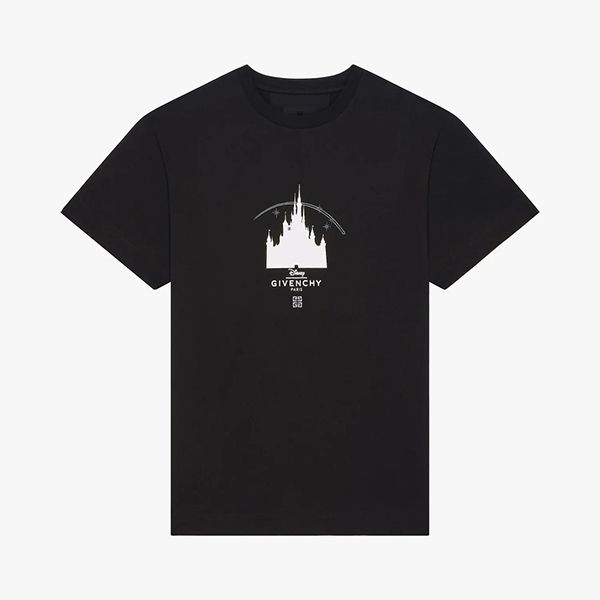 ジバンシィ ディズニーコラボ キャッスルスリムフィットTシャツ 偽物 BM71EF3Y6B-001