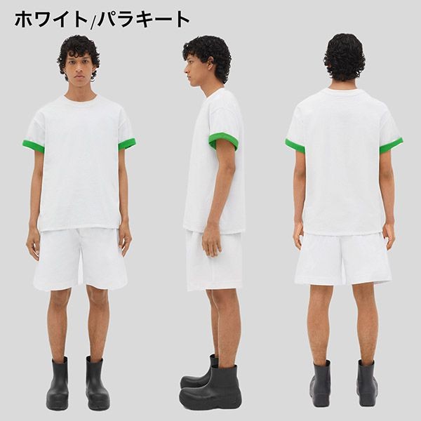 ボッテガ ヴェネタ 2トーンカラー コットン Tシャツ 偽物 9色 661788V16E09056